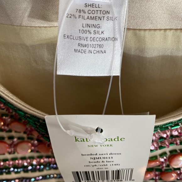 NWT Kate Spade Beaded Savi Dress - Picture 10 of 10